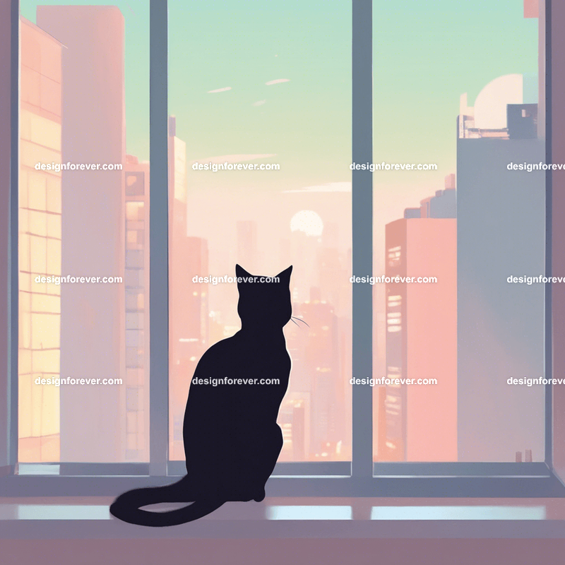 cat on window