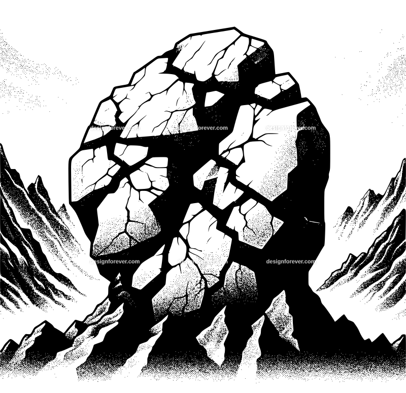 a cracked rock formation