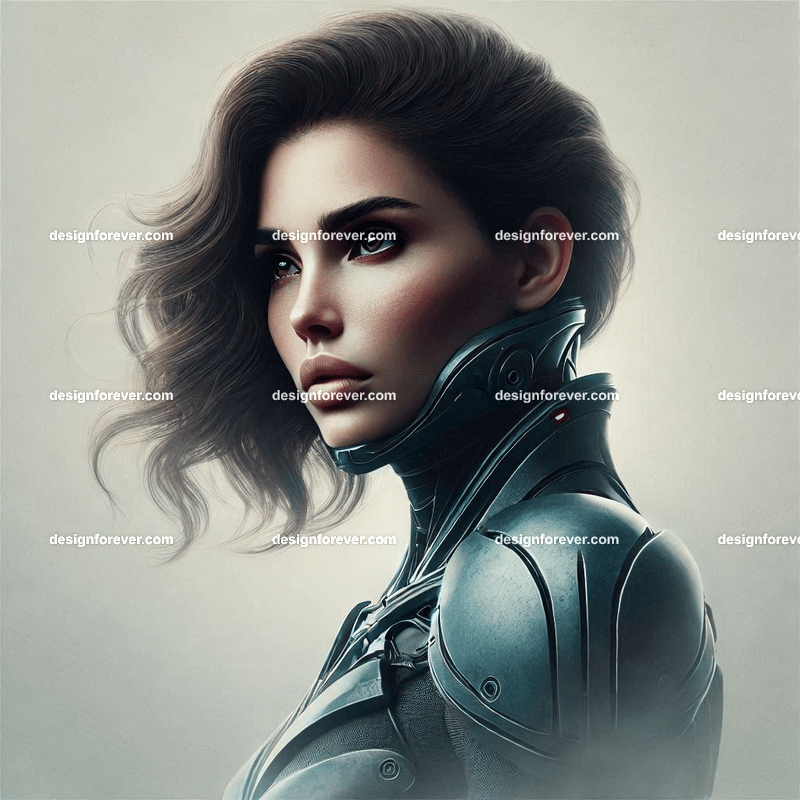 fierce woman in mobile suite armor