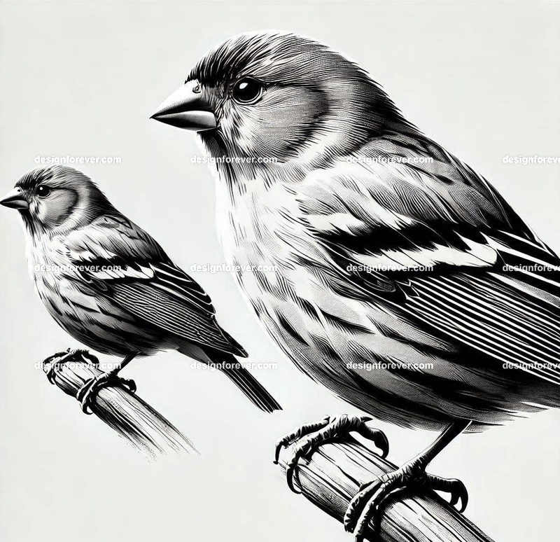 finch in different environments