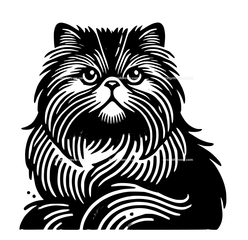 Persian cat graphic logo