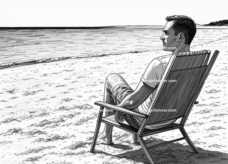 remote worker enjoying beach