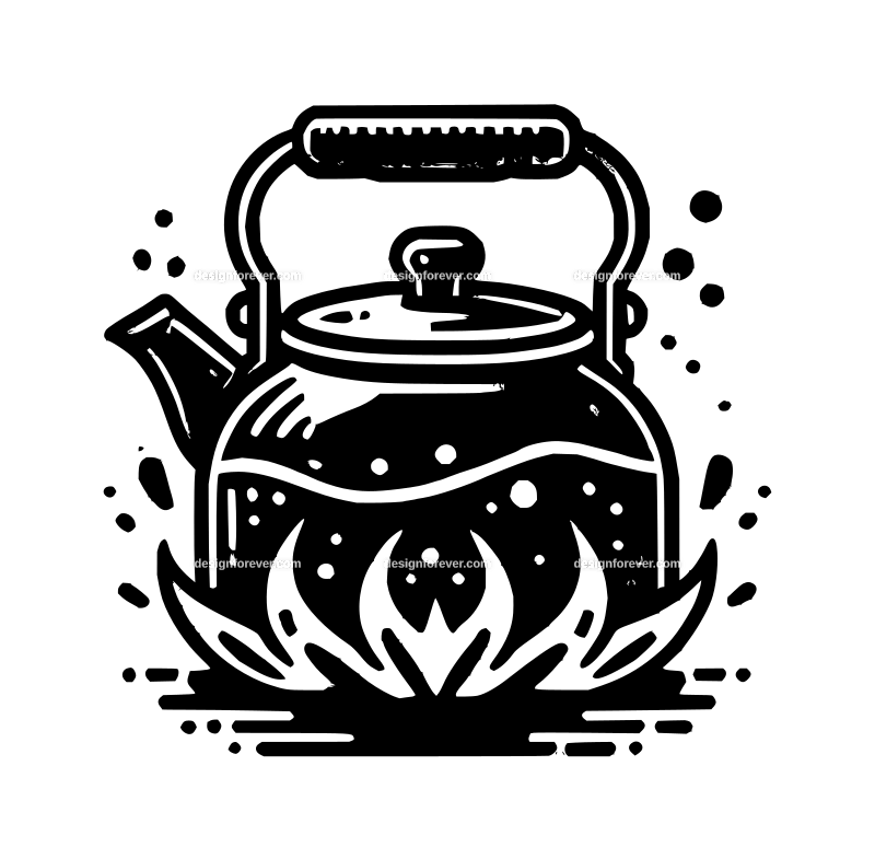 boiling kettle graphic logo