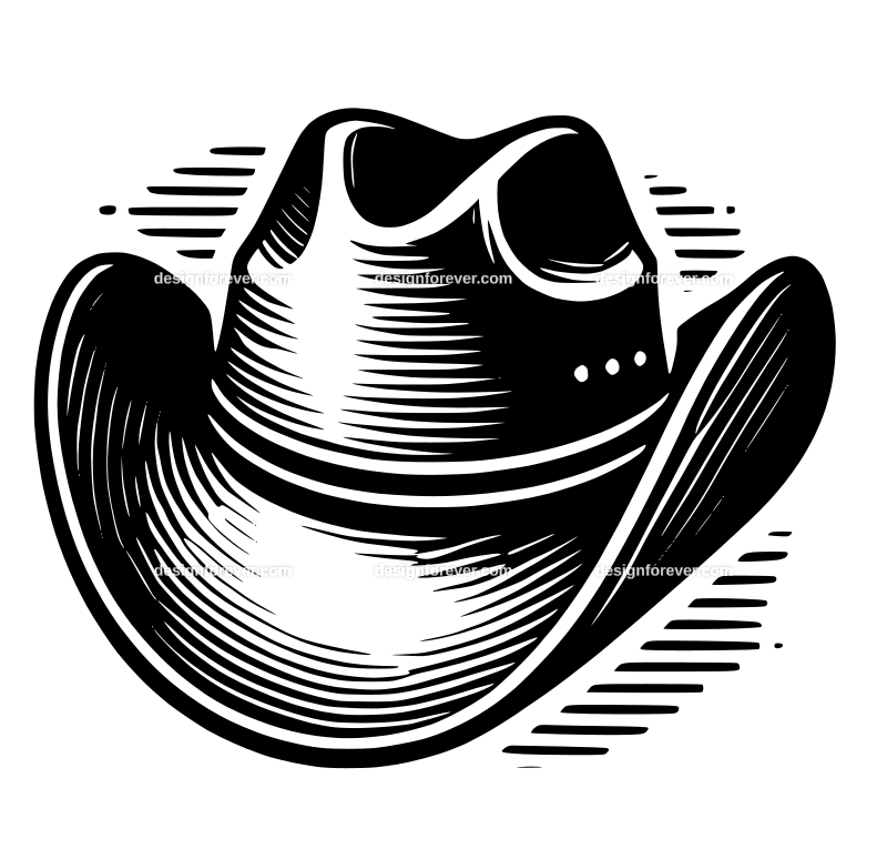 cowboy hat graphic logo