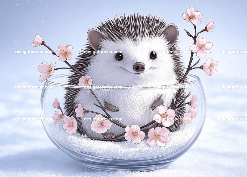 hedgehog crystal ball glass orb