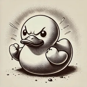 the angry rubber duck