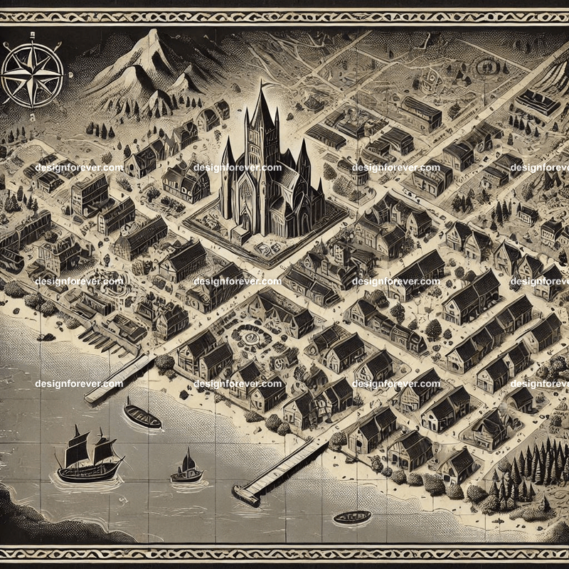 the city map for bard's tale video game
