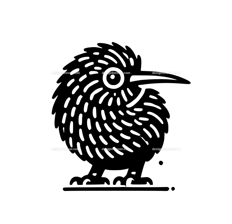 Kiwi bird graphic logo