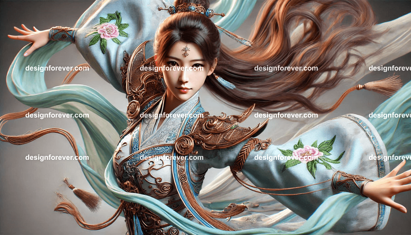 wuxia female in wuxia clothing