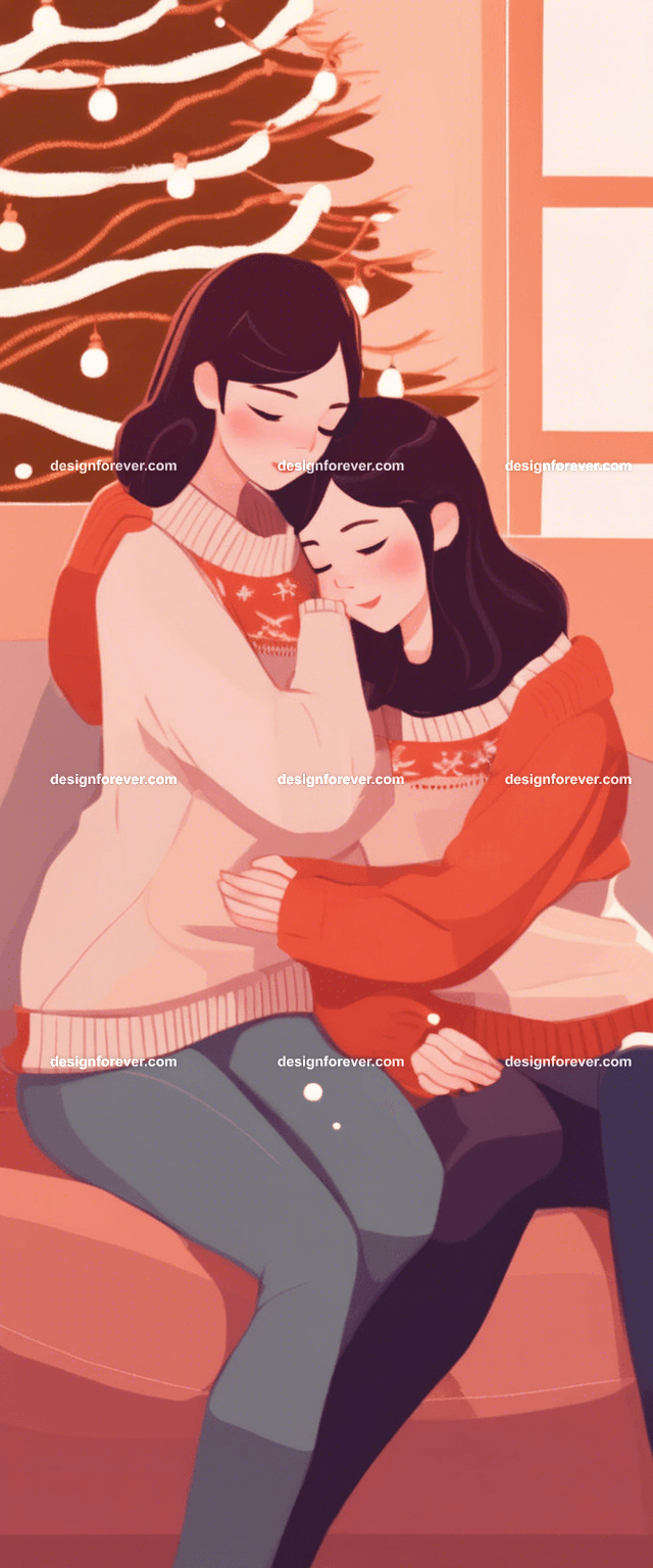 2 women celebrating new years xmas christmas