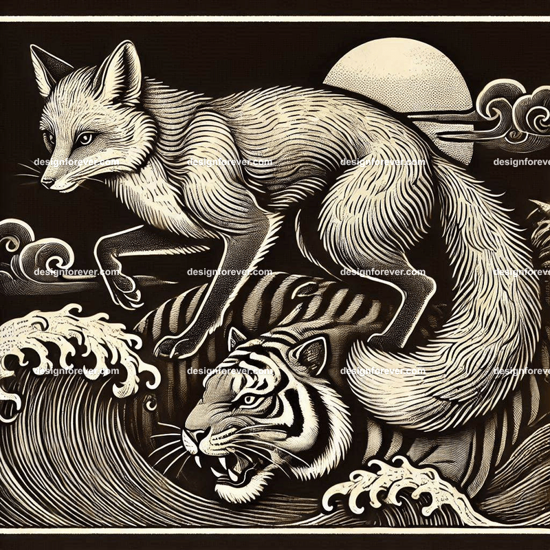 The Fox Borrows the Tiger's Might (狐假虎威)