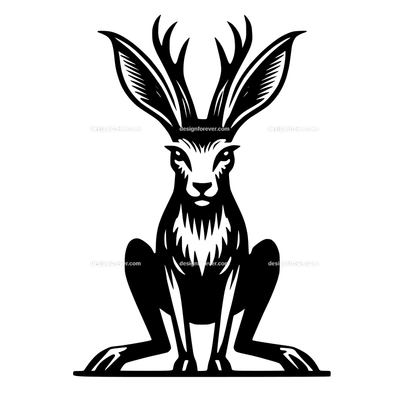 Jackalope graphic logo