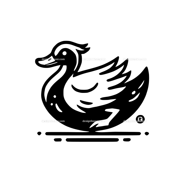 the ugly duck graphic logo