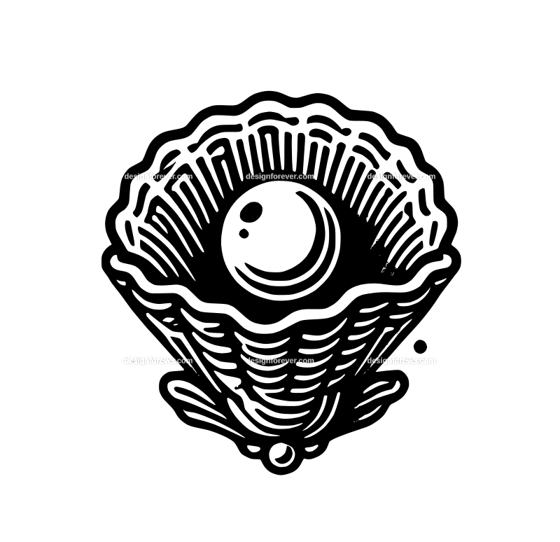 the pearl in oyster logo
