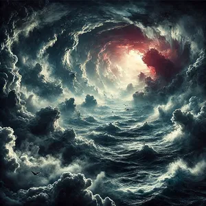 ocean abyss fog shadow of sea monstrosity