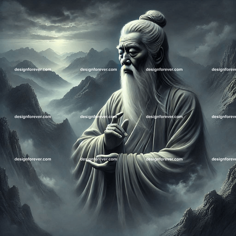 chinese philosopher in the mountains