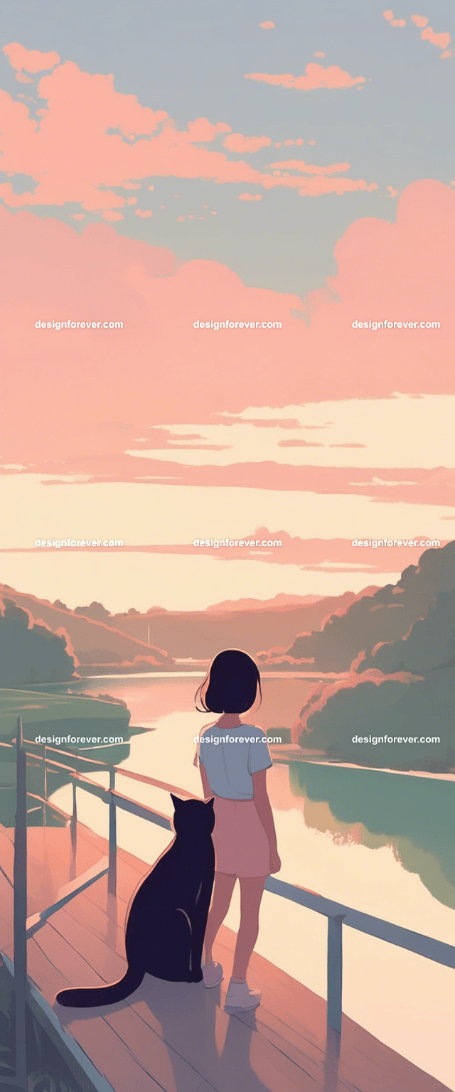 teen girl with a girl friend on tree branch of big old tree looking down at river