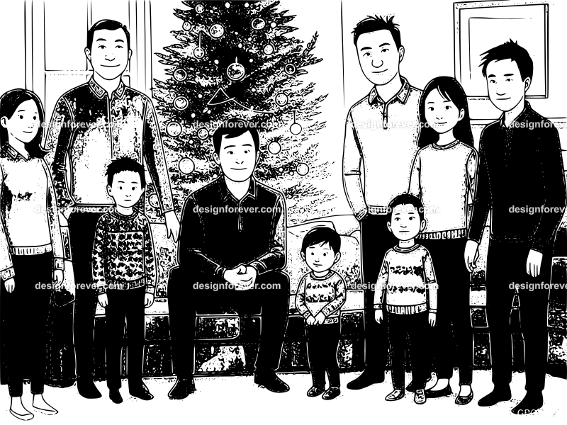 xmas celebration with family and friends