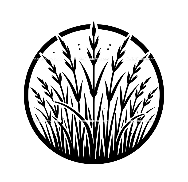 grass weeds graphic logo