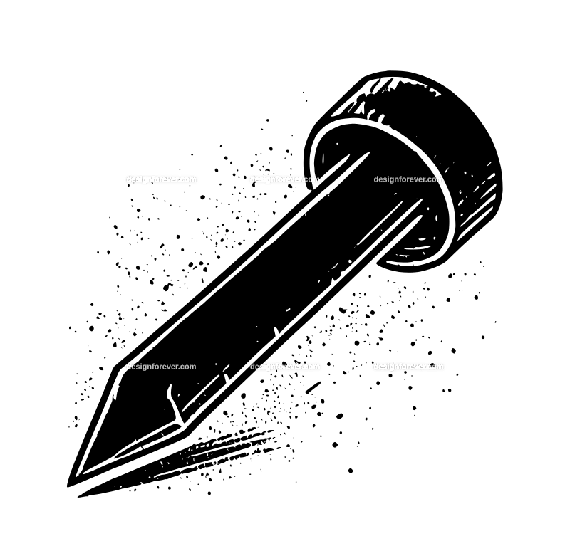 the rusty nail graphic logo