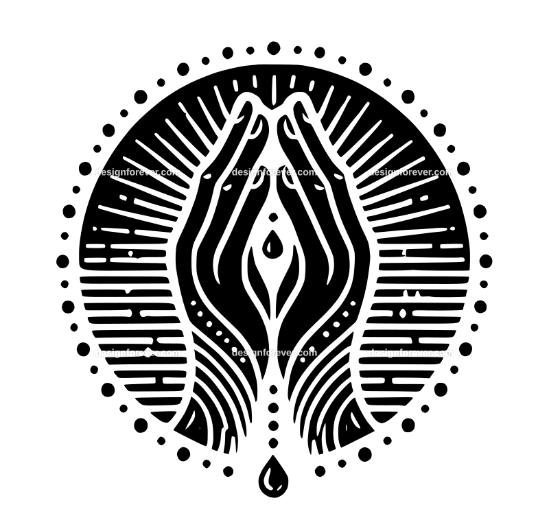 prayer hands graphic logo