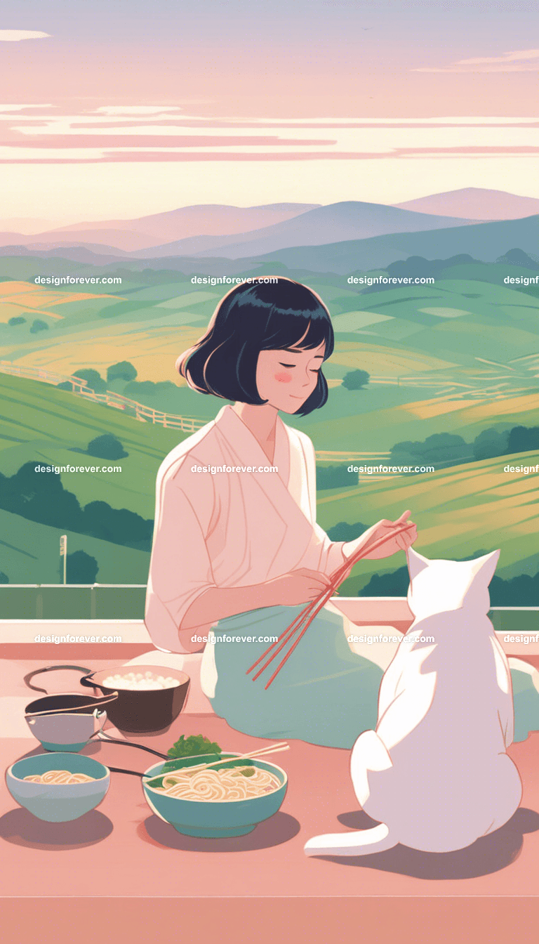 woman enjoying countryside