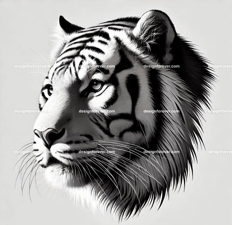 the tiger front facing