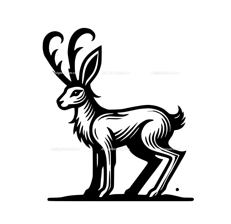 Jackalope graphic logo