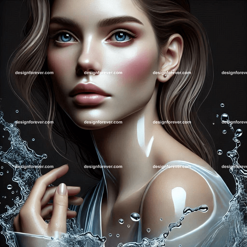 woman wearing clothes of water