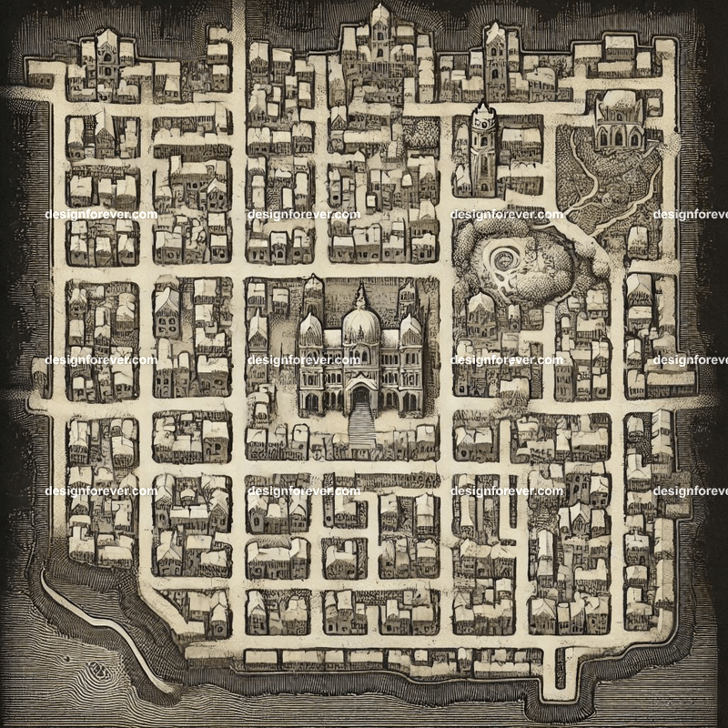 the city map for bard's tale video game