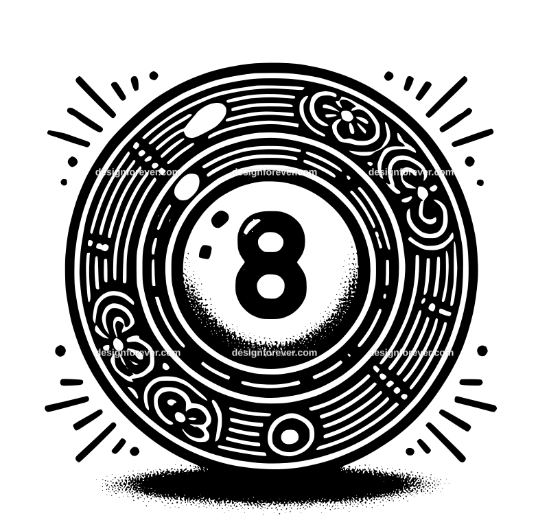 magic 8 ball graphic logo