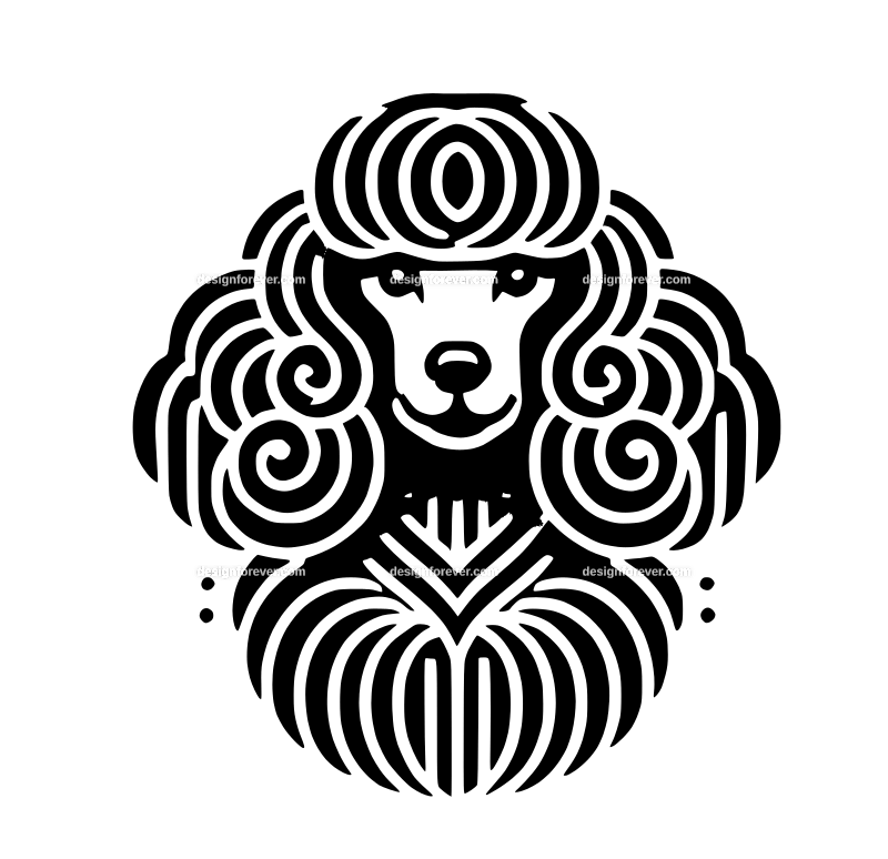 poodle graphic logo