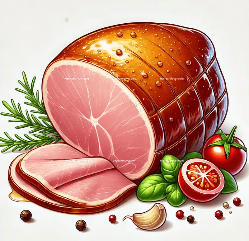 cooked ham