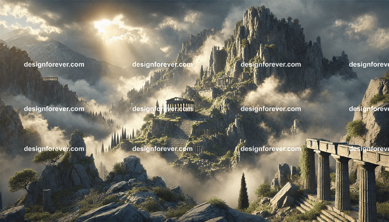 mount olympus in the clouds