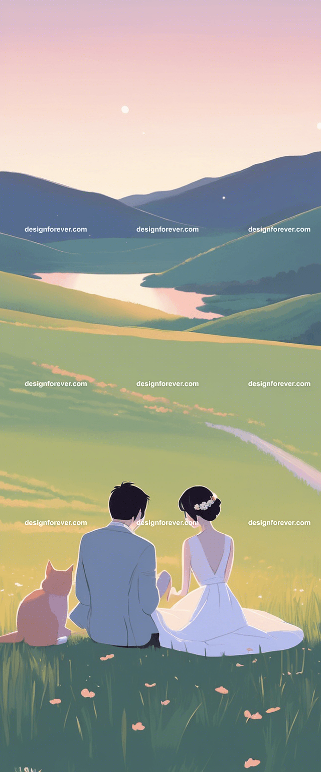 wedding at open fire camping