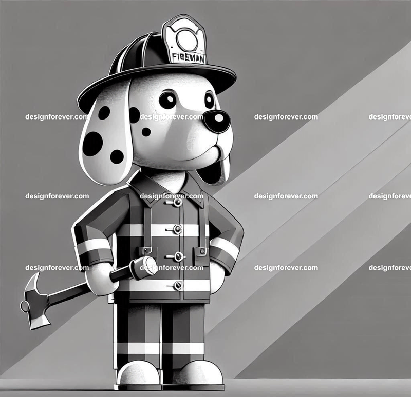 dalmation as fireman