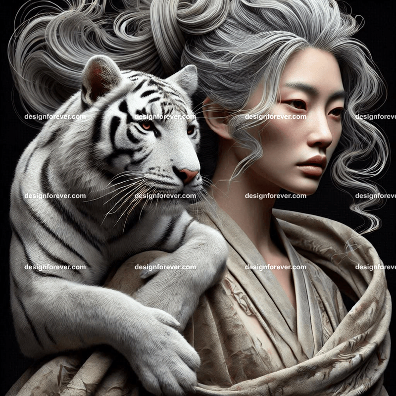 maiden warriors with their tigers