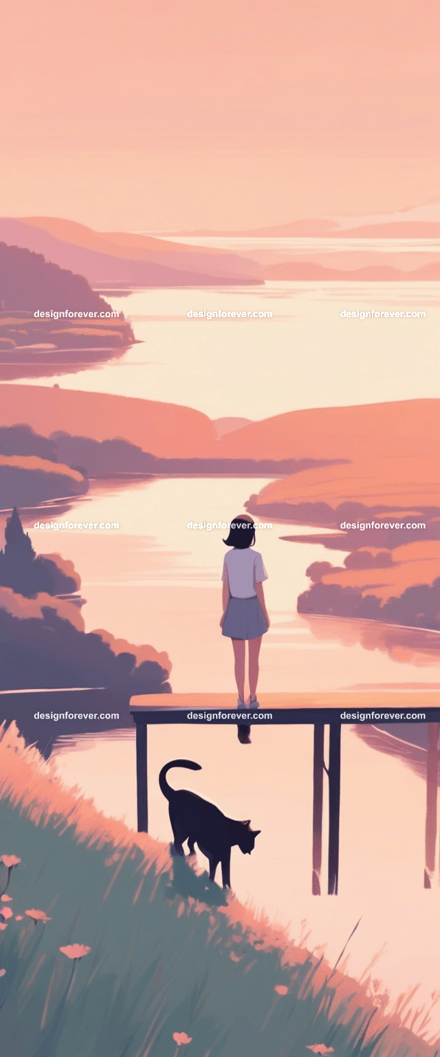 teen girl with a girl friend on tree branch of big old tree looking down at river