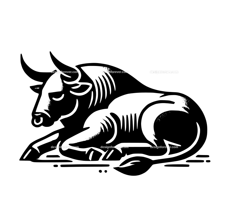the sleeping ox graphic logo