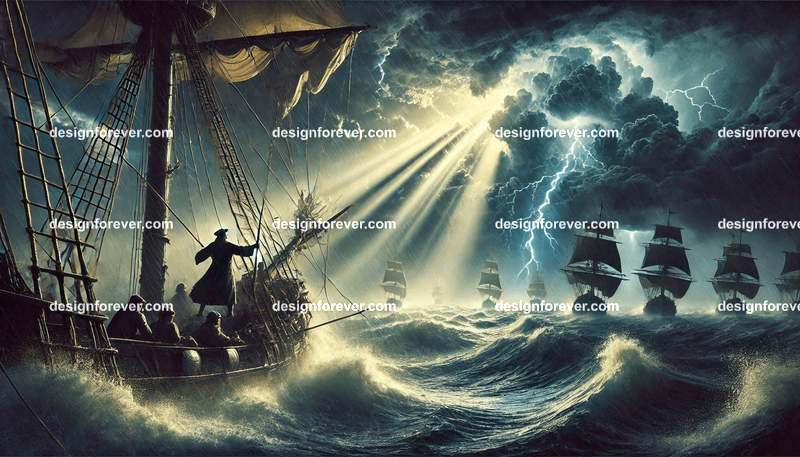 malestrom storm at sea with vassal of merchants