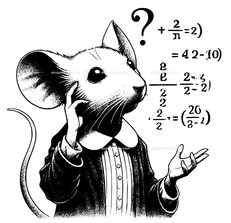 anthromorphic mouse's daughter confused by math problem