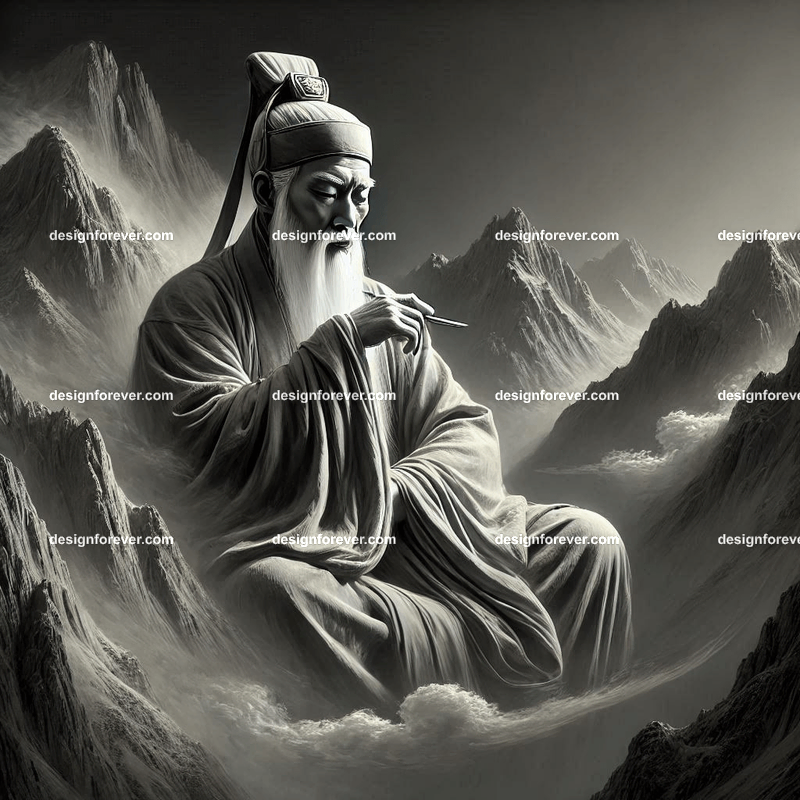 chinese philosopher in the mountains