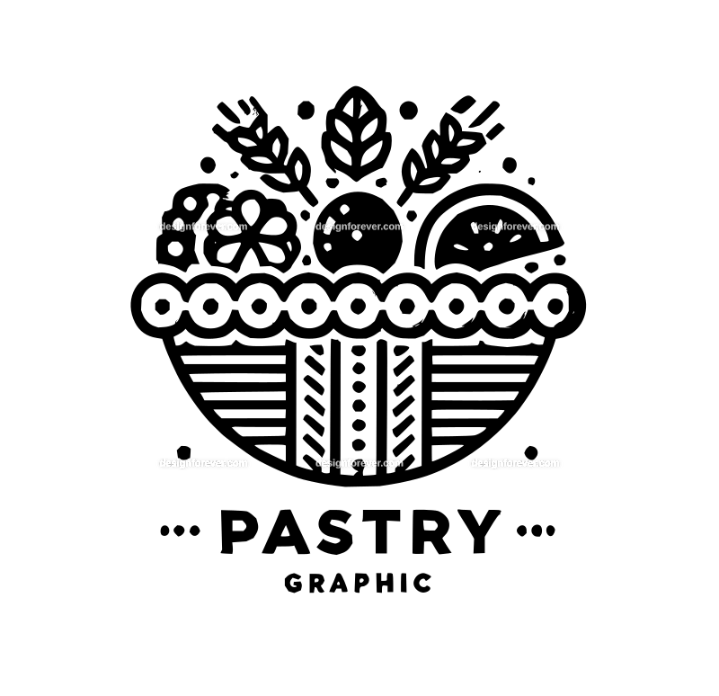 pastry graphic logo