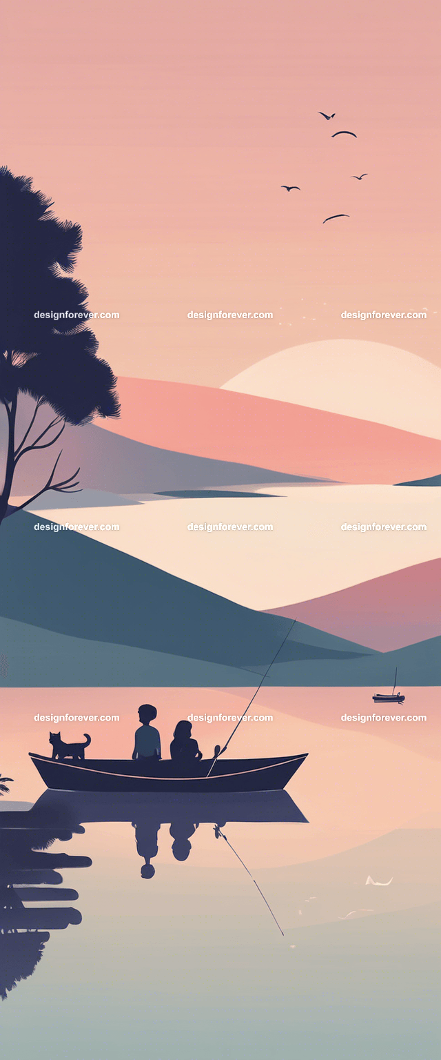 young woman on kayak on calm lake deep dark blue evening sky with stars