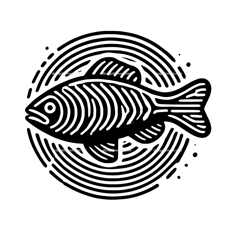 the vibrating fish logo