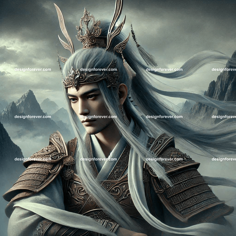 wuxia warrior in the mountains