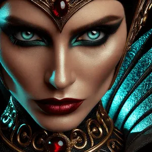 closeup of evil queen