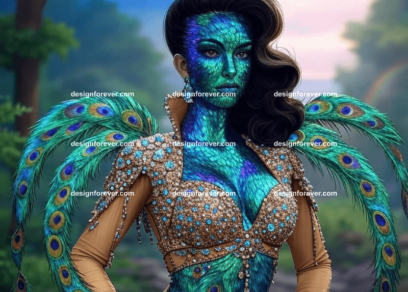 Peakcock woman