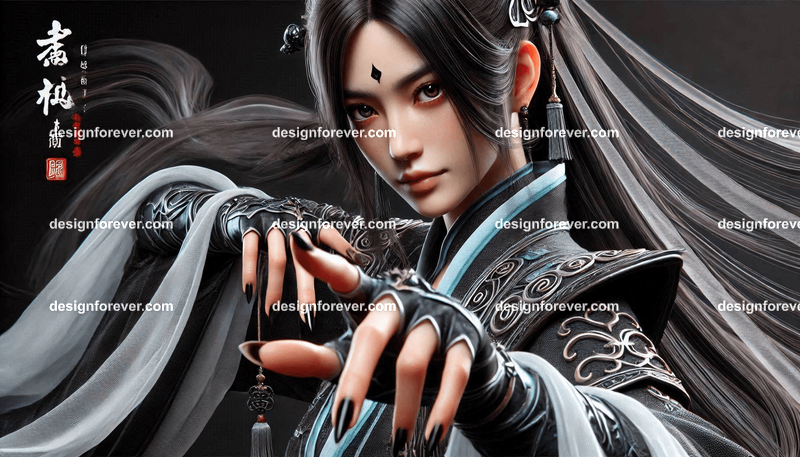 elite wuxia female warriors dressed in wuxia clothing with deadly finger touch