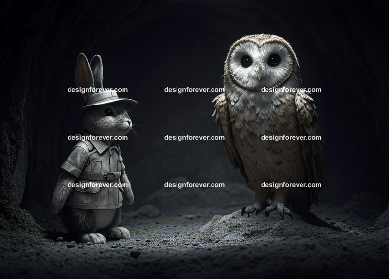 Animals as Storybook Adventurers – Characters styled like classic children's book illustrations